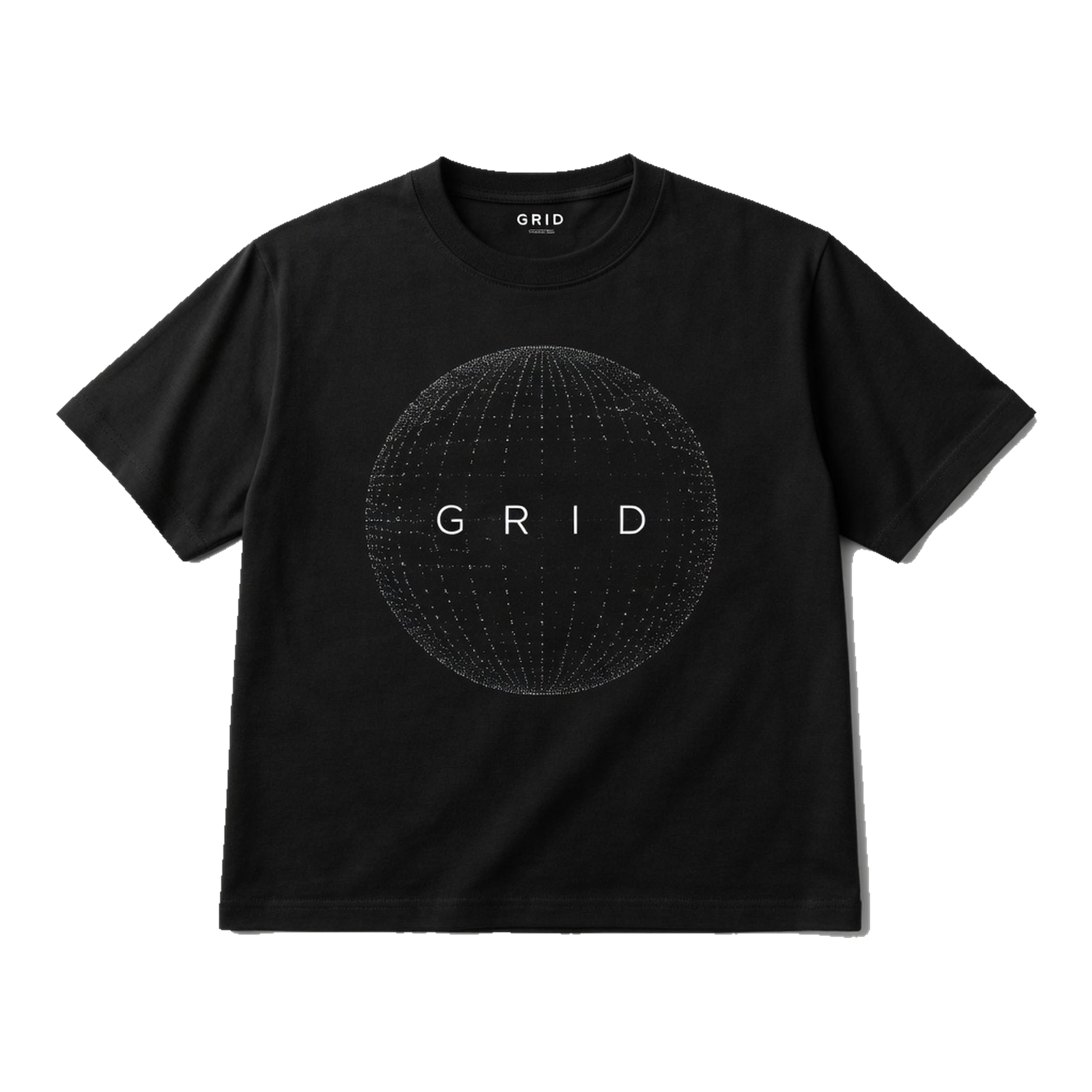 GRID Sphere tee — dotted globe with GRID.
